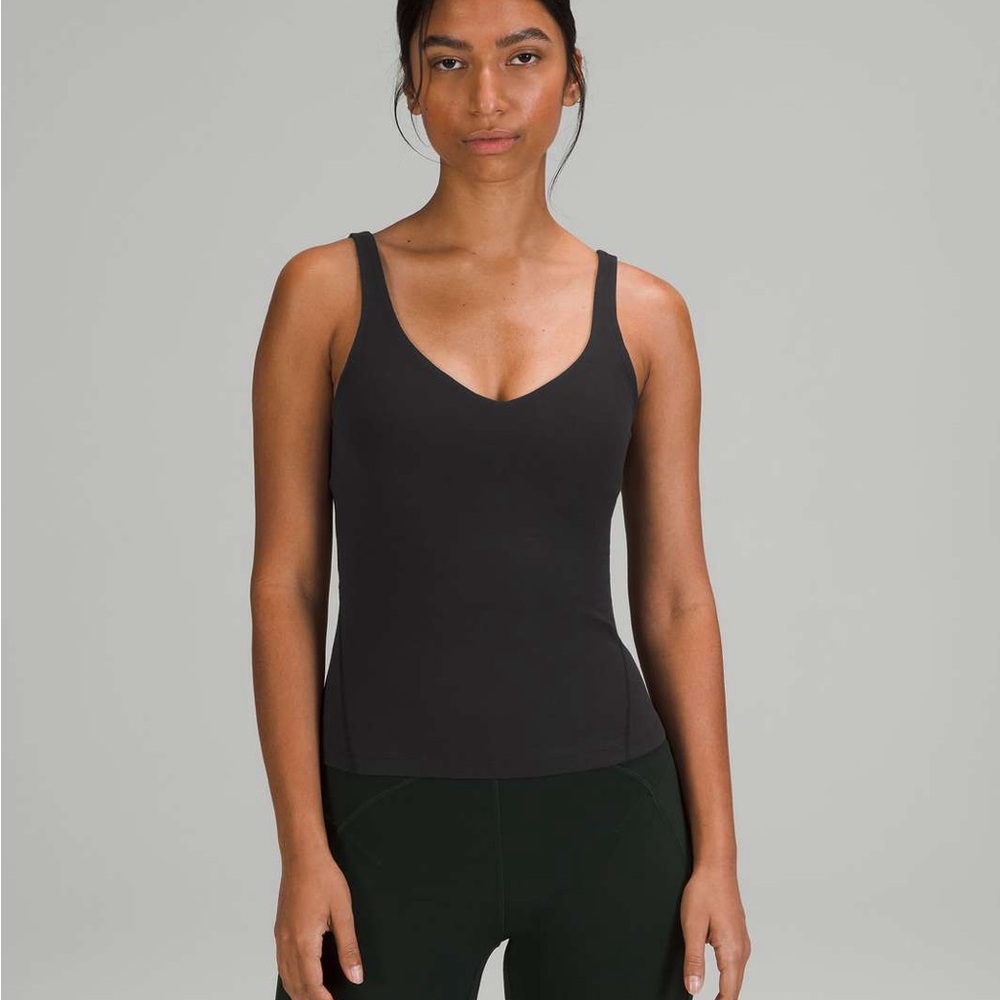 Black lululemon align waist length tank size 12